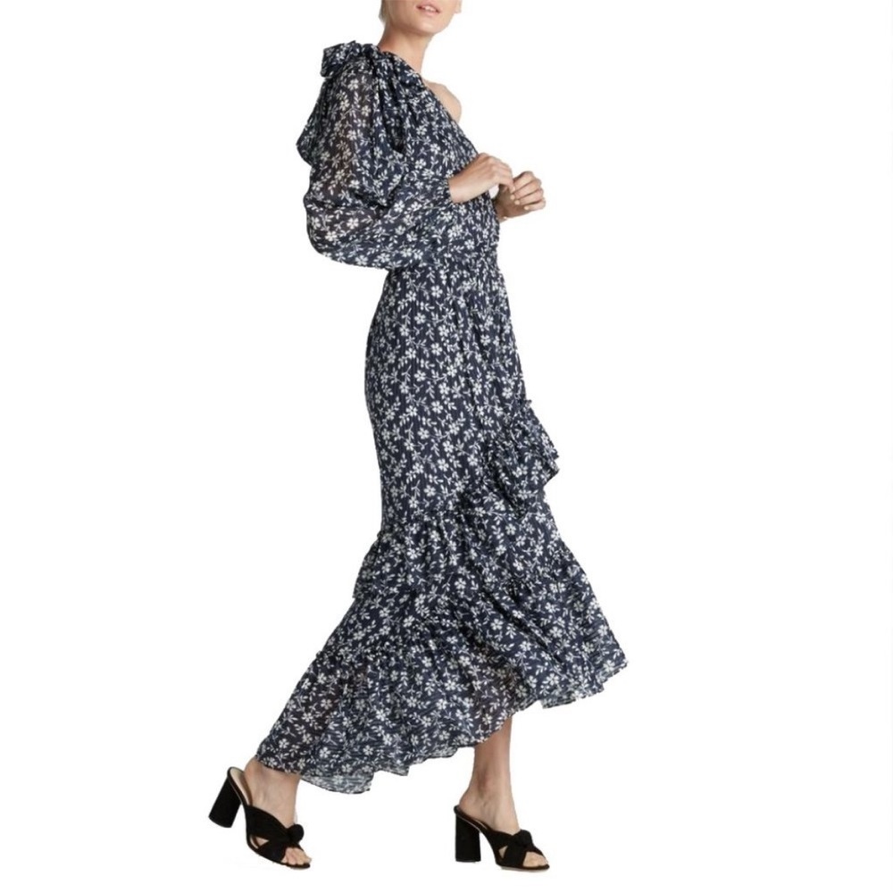 Ulla Johnson Maria Floral Tiered Ruffle Silk Midi Maxi Skirt Size 8